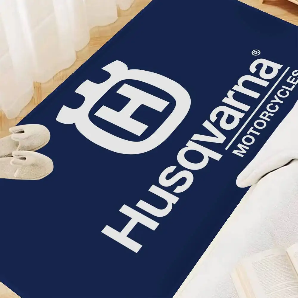 

H-Husqvarnas Logo Hallway Carpet Non-Slip Laundry Room Mat Laundry Decor Balcony Child Living Room Bedside Area Rugs