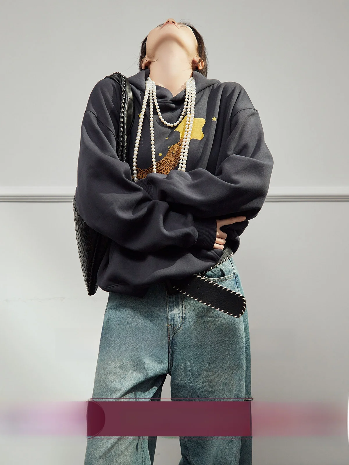 

Blue Fce Lined Hoodie Women's Sweatirt Print Design Casual Comfortable Fit Long Sve T-irt Sle Commute Faion