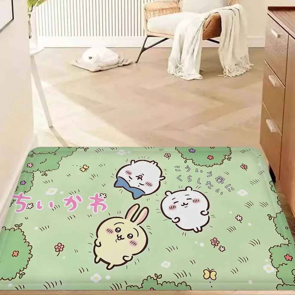 Cute Cartoon C-ChiikawaS Anime Floor Mat Nordic Style Home Doormat Bathroom-Toilet Mats Bedroom Hotel Decor Mat