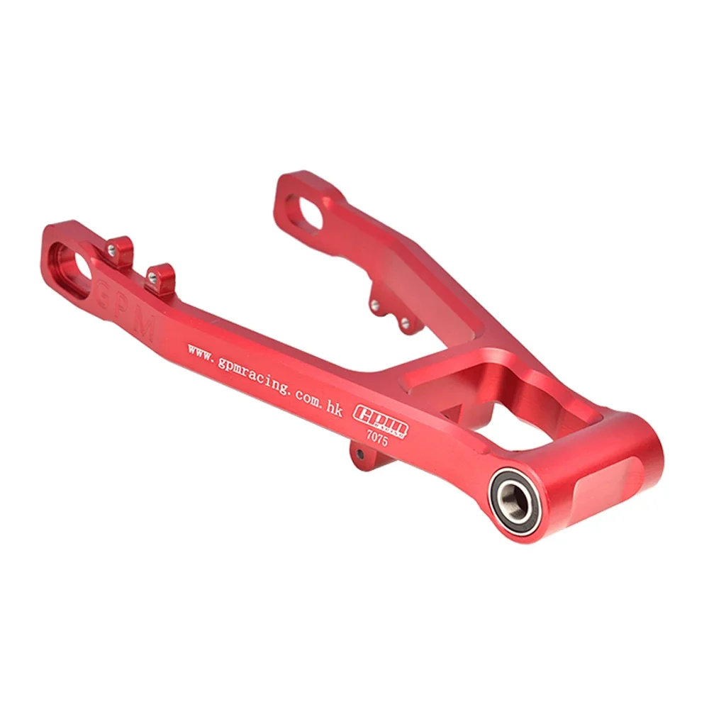 GPM para LOSI 1/4 PROMOTO-MX Promoto-SM FXR motocicleta RC coches piezas de mejora Metal aleación de aluminio 7075 brazo oscilante trasero LOS264000
