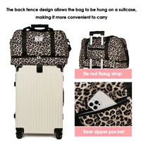 Leopard Printing Travel Bag Large Capacity Sports Gym Bag With Independent Shoe Compartment Weekend Overnight Duffel Bag 6