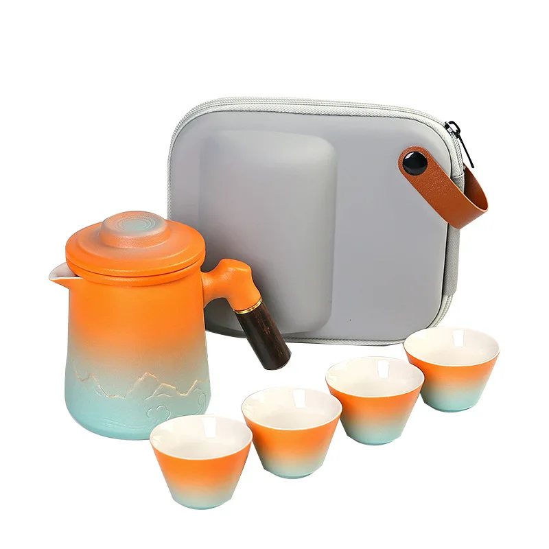 

Portable Travel Kung Fu Tea Set Small Set Outdoor Camping Portable Tea Breaker Kuaike Cup Office Cup