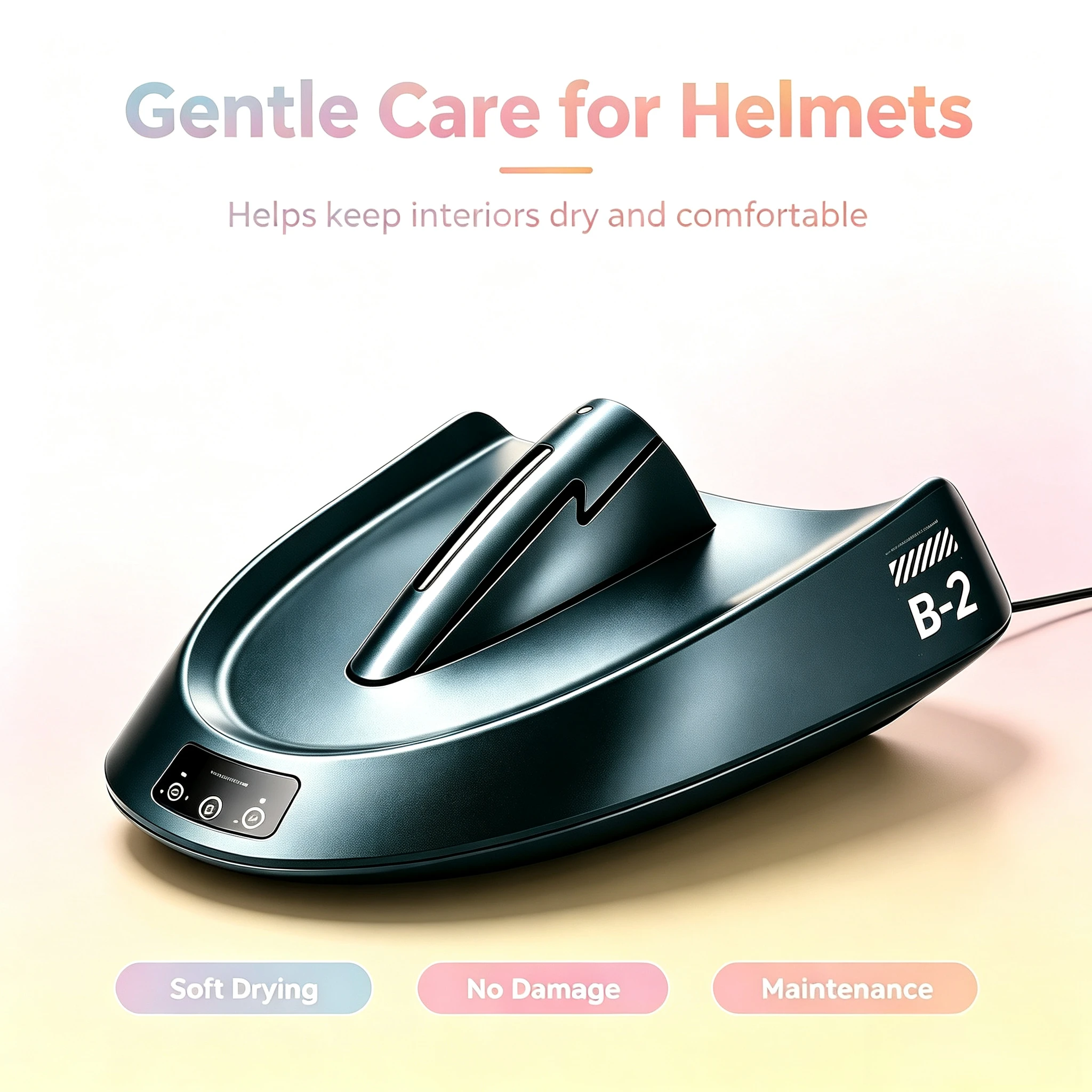 Smart Motorcycle Helmet Dryer Features Sterilization Dust Removal Functions Temperature Control Ambient Lighting