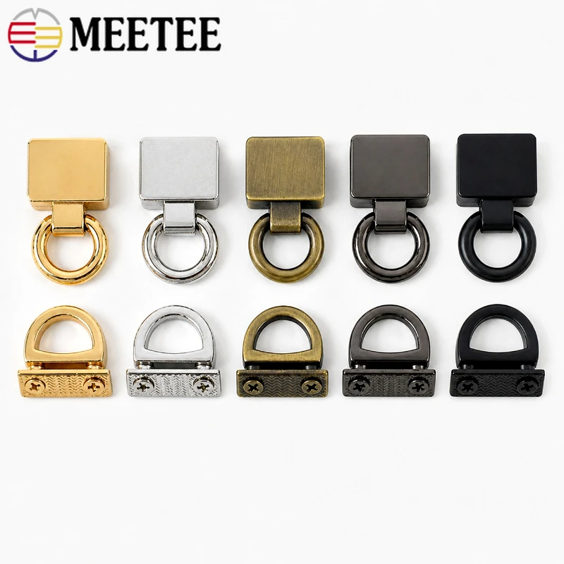 

5/10/20Pcs 10/14mm Metal D Ring Buckle Bag Chain Connector Clip Hook Handbag Purse Screw Fastener DIY Hardware Accessories