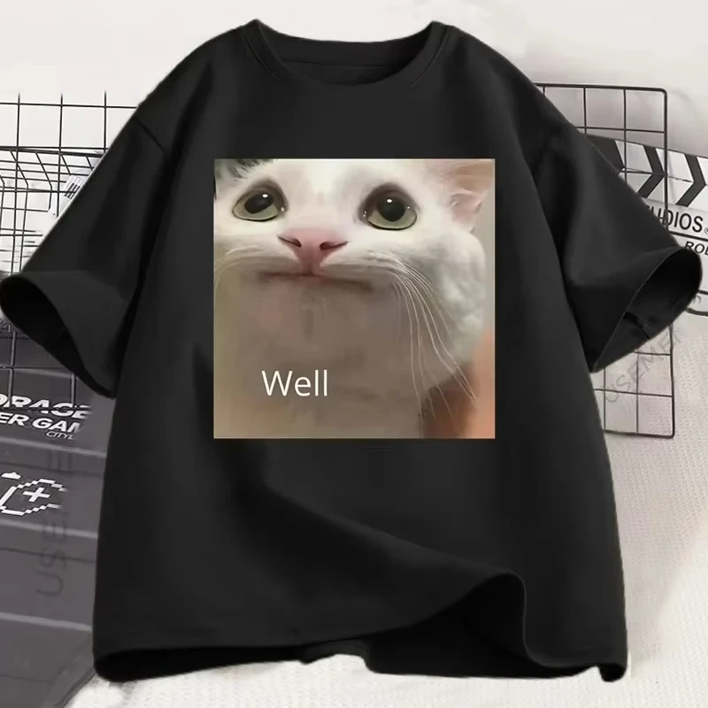 

Funny Cat Meme T-Shirt Graphic Tee for Cat Lovers T Shirt Cute Humor Loose Short Sleeve Tee Cartoon Print Tshirt Tees Clothes
