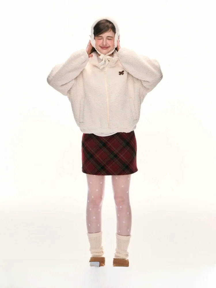 

Летняя красная клетчатая юбка А-силуэта ELEVEN SP для женщин: простая, приталенная, короткая, для повседневной носки и офиса