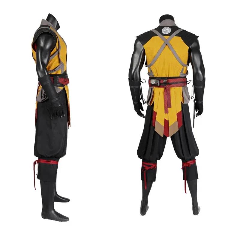 

25COSНовая игра Mortal Kombat 1, костюм для косплея «Скорпион», маска, обувь для взрослых и мужчин, праздничная одежда на Хэллоуин, игровой костюм для ролевых игр