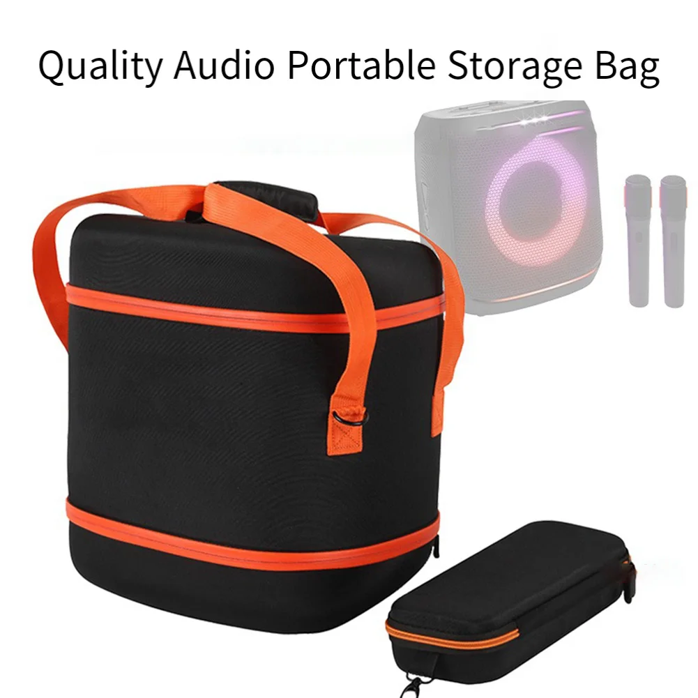 

Audio Player Storage Bag 33.5x28x36CM EVA Speaker Protection Box With Microphone Bag For JBL-Partybox-Encore 2 Speaker Parts