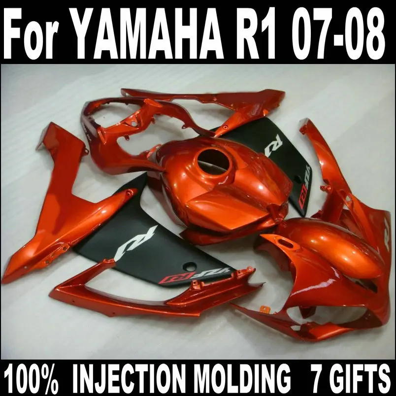 

Комплект обтекателей кузова мотоцикла для YAMAHA ZXMT R1 2007 2008, комплект обтекателей винно-красного и черного цвета YZF R1 07 08 HZ71