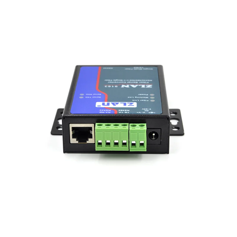 ZLAN9163 Serial RS485 RS232 RS422 to Fiber Single Mode Single Fiber Serial Server