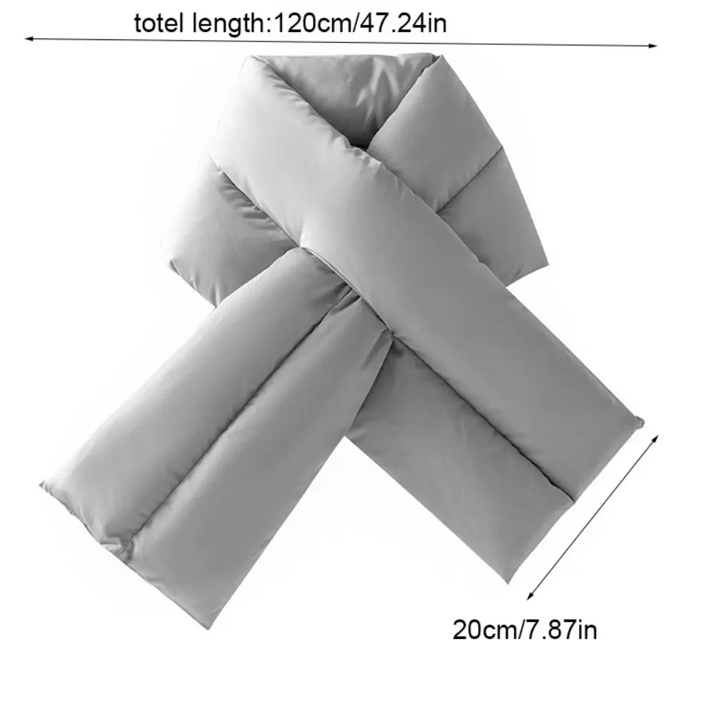Sciarpa imbottita alla moda per tenere al caldo la sciarpa incrociata in stile coreano tinta unita protezione per il collo scialle termico da corsa