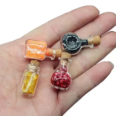 4 पीस/सेट मिनी डॉलहाउस सिमुलेशन मैजिक पोशन मिनरल बोतल पोशन कॉर्क ग्लास शीशियां हैलोवीन सजावट मॉडल हॉलिडे एक्सेसरीज़ 10 best sales जादू की किताब - №7