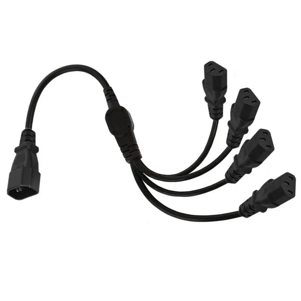 Professional C14 to C13 IEC320 Cable 1 to 2 1 to 4 Universal Power Splitter Copper Core Y Splitter Adapter Equipment Power