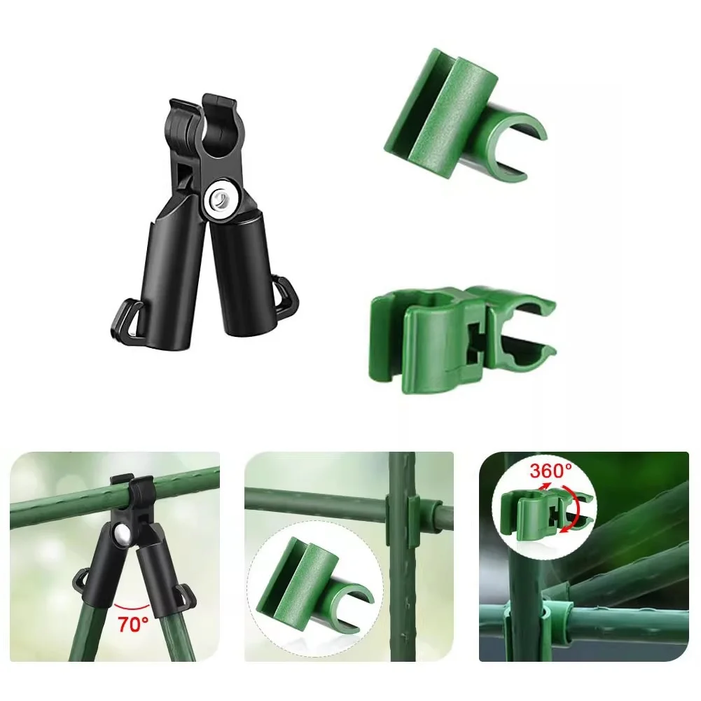50 Plastic Plant Trellis Connectors for Securing Stems to Trellises Compatible with 11mm and 16mm Support Rods