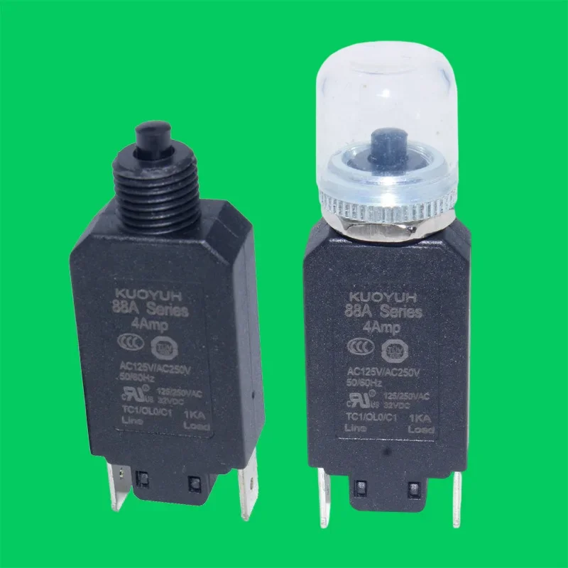 88A mini Circuit Breaker 4A 5A 6A 7A 8A 10A 12A 15A 16A 18A 19A 20A Overload Protector With Waterproof Manual Reset