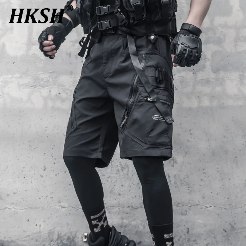 

HKSH Spring Summer New Tactical Safari Style Workwear Shorts Niche Men's Dark Tide Pockets Capris Chic Trendy Ins Casual HK1129