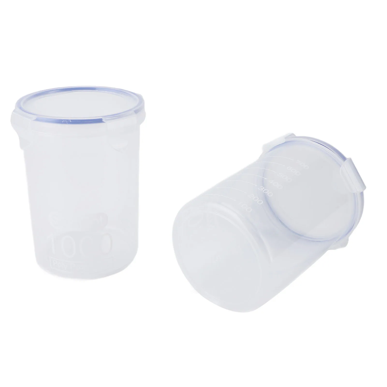 مجموعة حاويات الطلاء 4 قطع 1000 مل كوب طلاء شفاف محكم مع فرشاة طلاء كروية خلط لإعادة طلاء البقايا #5