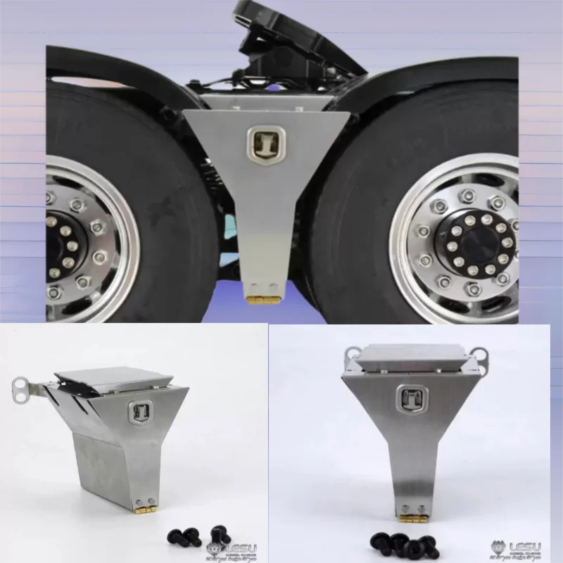 

LESU Metal Toolbox Mudguard Spare Parts for DIY Tamiya 1/14 RC Tractor Truck Car Hydraulic Dumper Trailer Th15076-SMT2