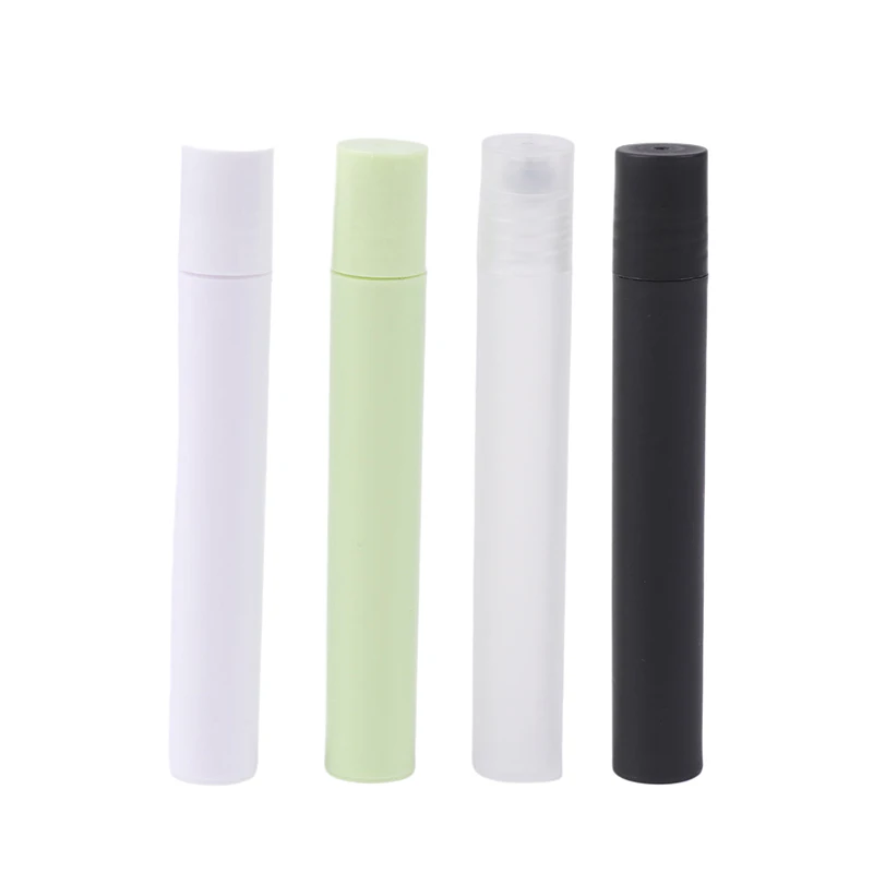 

10ml ball bottle Empty Perfume Roll Roller Ball Bottle Plastic Stainless Steel Liquids Oil Container Refillable Bottles Holders