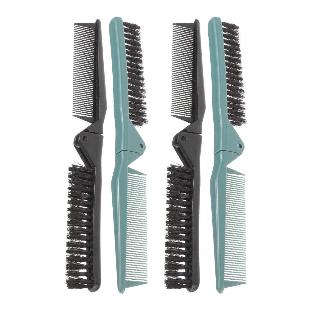

4 Pcs Travel Hair Comb Compact Hair Brush for Folding Brush Women Men Travel Portable Detangler Styling Foldable
