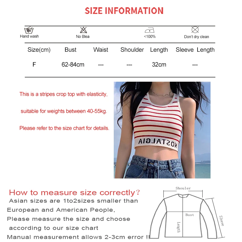 Women Stripes Sexy Slim Crop Top Letter Printed Sports Summer Tank Top Y2k Sleeveless Street Camis Beach Top Spring 2024