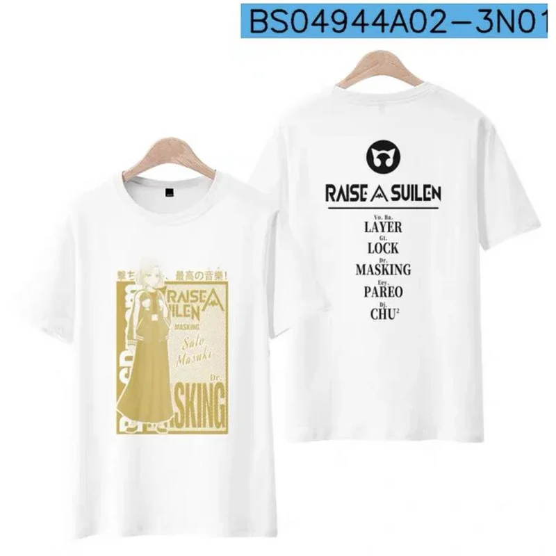 Japan Anime BanG Dream RAISE A SUILEN 3D T Shirt Women Men LAYER LOCK MASKING PAREO CHU Short Sleeve Funny Tshirt Graphic Tees