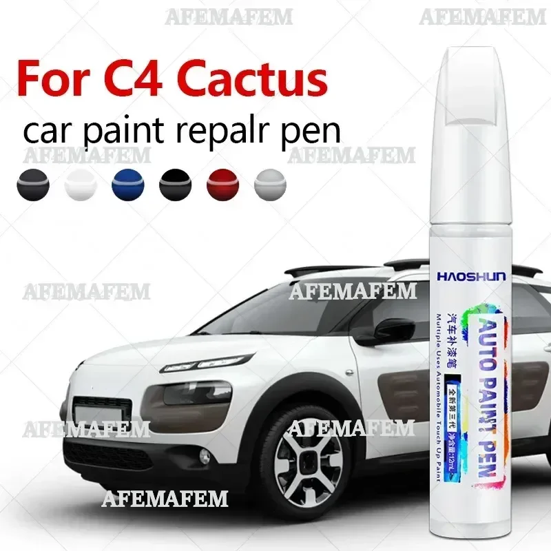 Paint Repair Pen Touch Up Scratch Remover DIY Auto Accessories Black White Brown Yellow Blue For Citroen C4 Cactus 2014-2020 E3