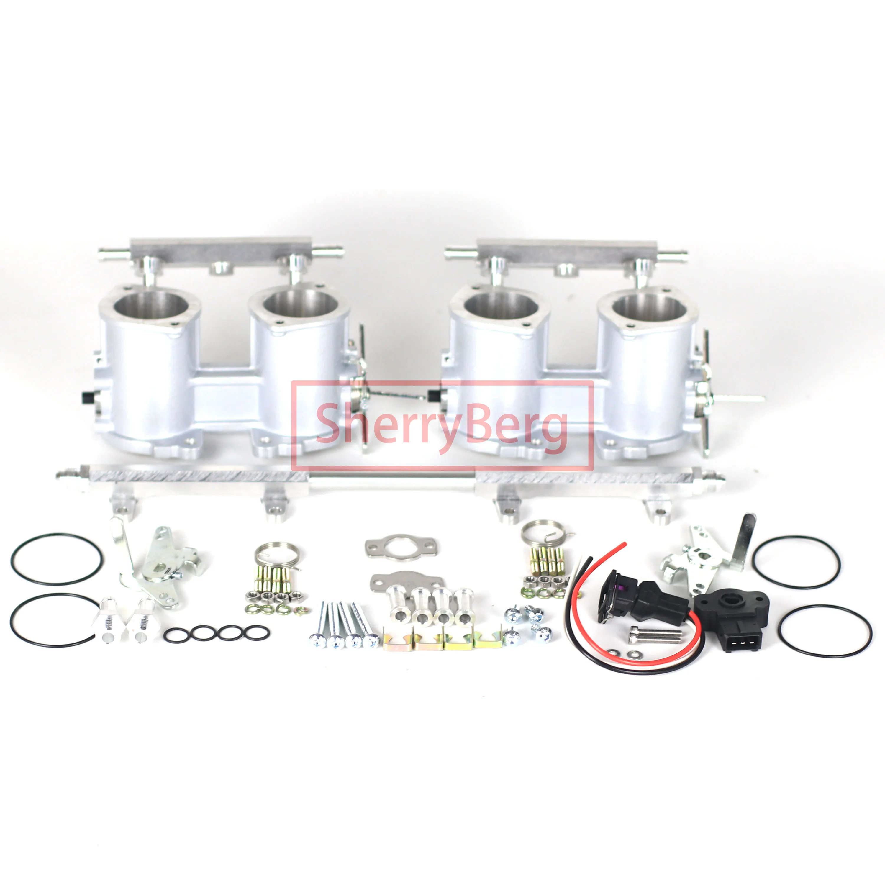 SherryBerg 40mm/42mm/45mm/48mm/50mm IDF TWIN Throttle Bodies Fuel Rail TBS For Jenvey 84mm Tall Weber & Dellorto Carb Carburetor