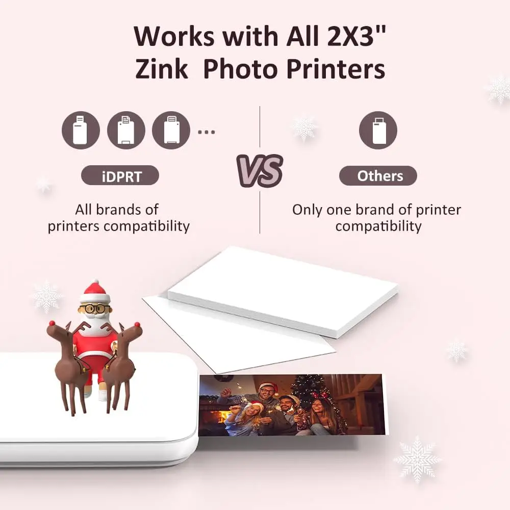 10pcs/20pcs/30pcs Photo Paper 2x3 Inch Sticky-Backed Photo Paper For HPRT MT53 Pocket Photo Printer