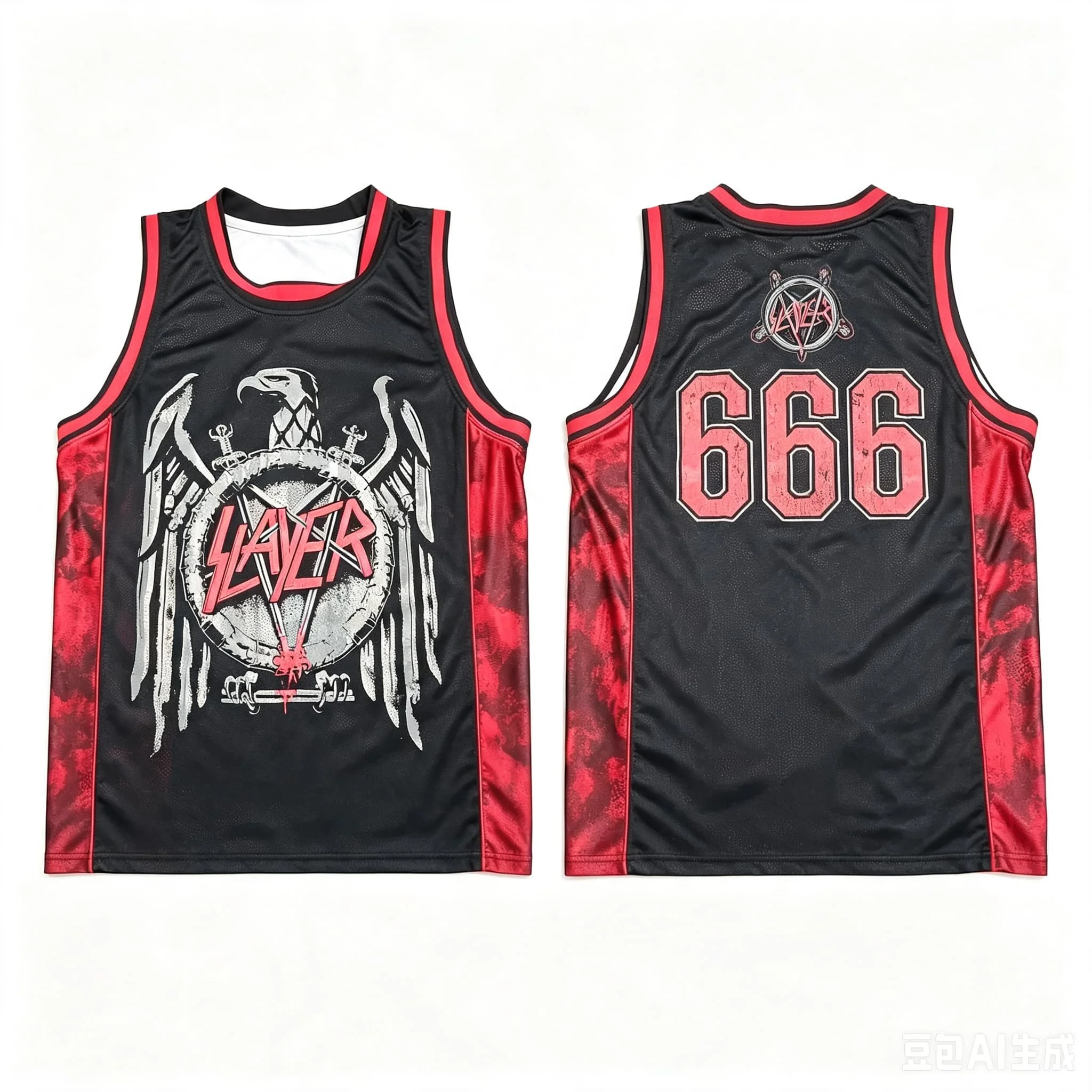 Basketball Jersey Sleeveless Vest Men's Heavy Metal Rock Vest Men's and Women's Identical Top for Sports and Fitness Outfits Y2k