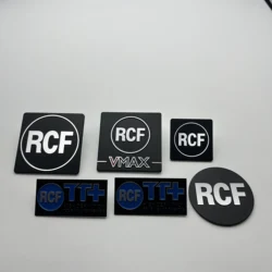 2Pcs Emblem Sticker 3D Metal Aluminum Alloy Speaker RCF Stickers Car Styling Badges Decoration Car Accessories