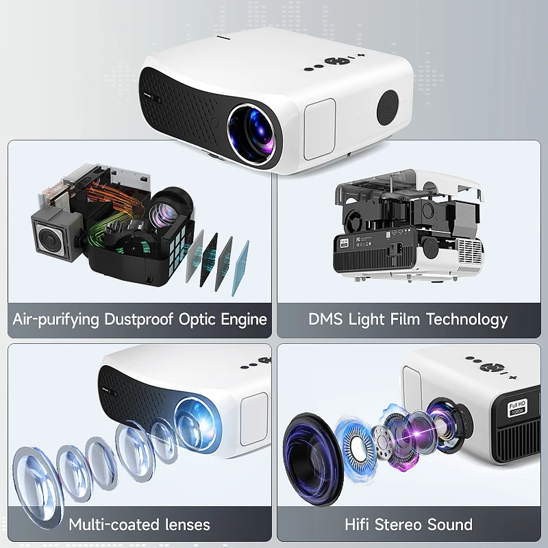 OEM A12AB Pro Conference Portable 4K Hd Projector Home Wireless Android Projector Home Theater Auto Focus Projector