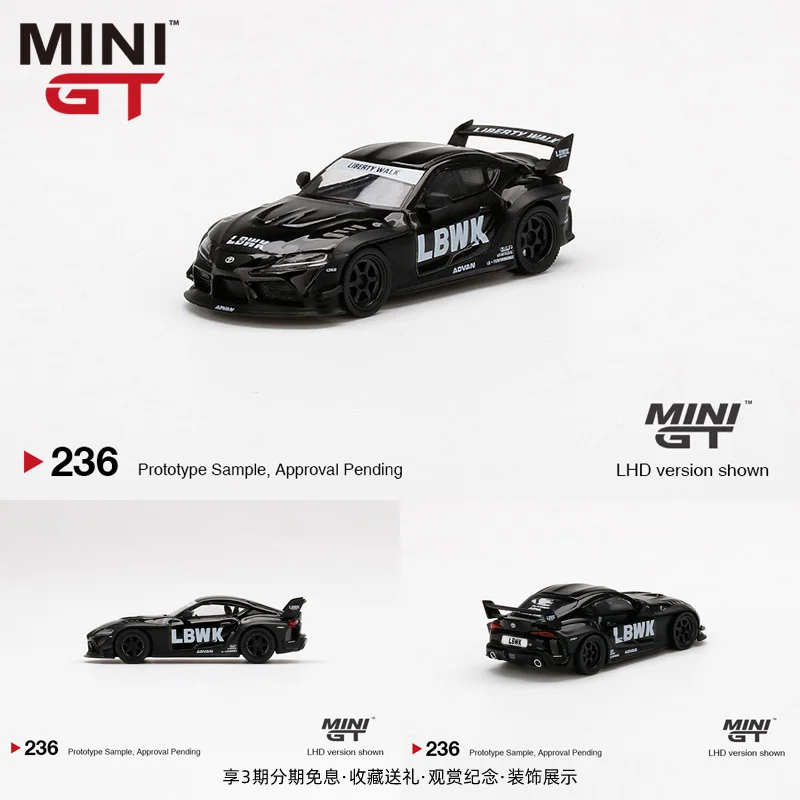 TSM MINI GT  #236  1:64 wide-body version LB  GR Bull Demon Supra  Die-cast alloy car model