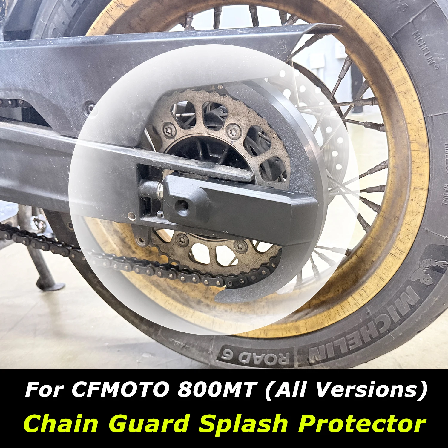 800MT 800 MT New Motorcycle Chain Cover Rear Wheel Cleaning Anti-Splash Chain Guard Plate For Cfmoto 800 MT MT800 (All Versions)