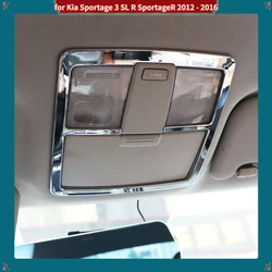 Interior ABS Chrome Reading Lamp Cover Trim Roof Read Lights Frame for Kia Sportage 3 SL R SportageR 2012 - 2016 Car Sticker