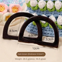 Replacement DIY Woven Bag Purse Handbag Bag Handles D Ring Handle Handcrafted Accessories