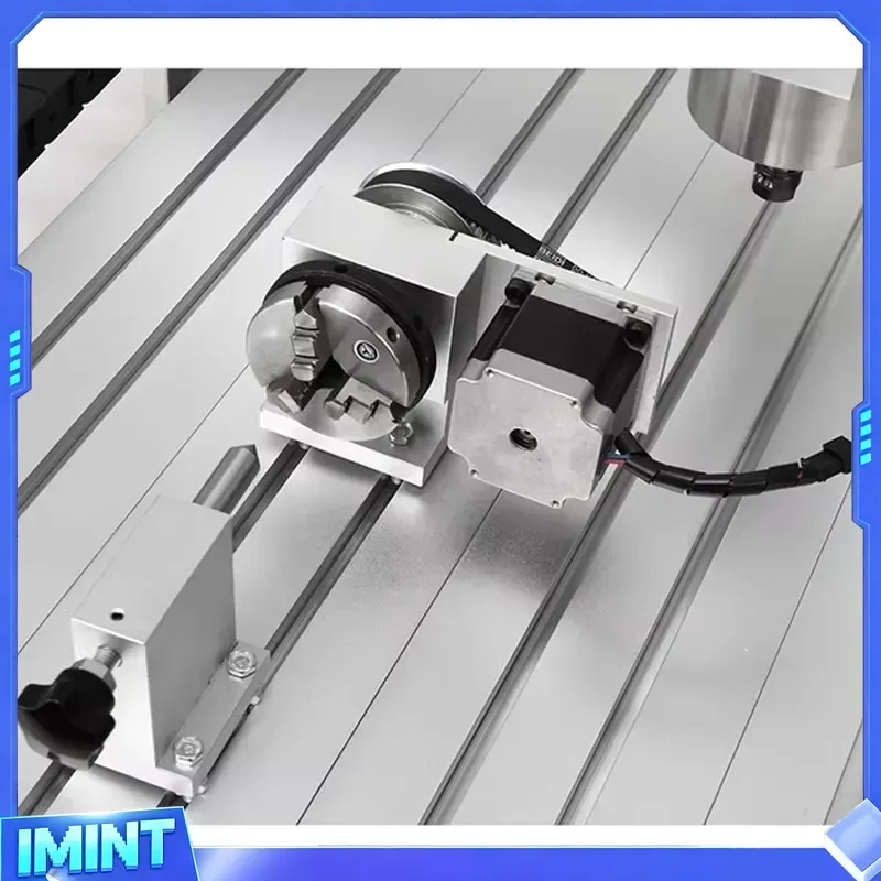 A Axis 80 Chuck and Thimble Cnc Rotary Table 4th Axis Machine Engraving 3040 With Nema 23 76mm Stepper Motor