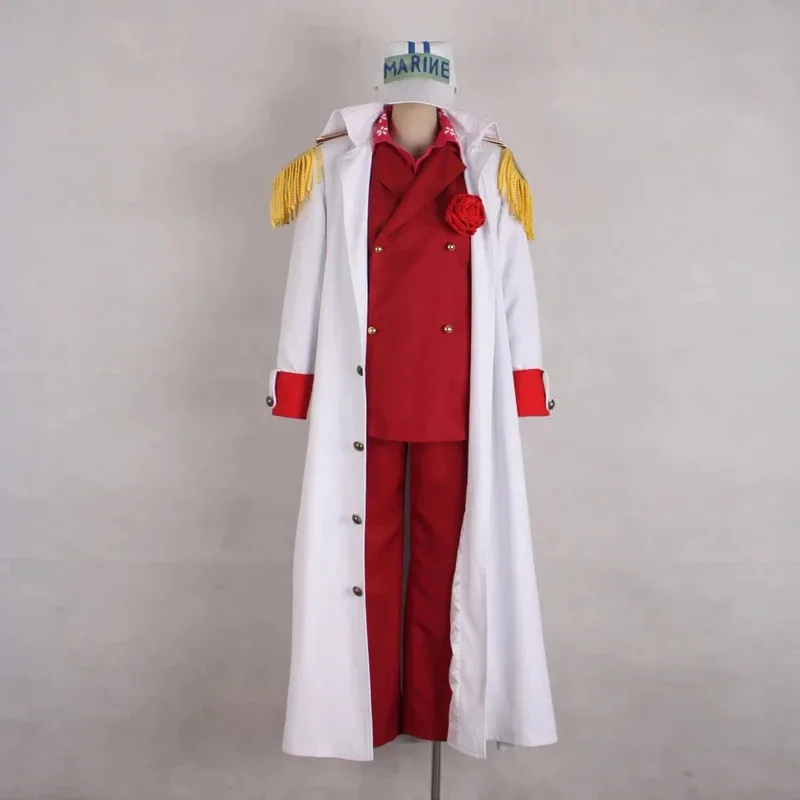 New Anime Cosplay Costumes Akainu Sakazuki Borsalino Sengoku Halloween Justice White Navy Cosplay Uniforms Suit SFHJURFC2025