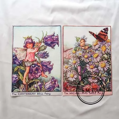 10pcs/lot 15X20cm Flower Fairy Girls Printed Series Cotton Canvas Fabric For Sewing Decoration Positioning Cloth Diy Handmade