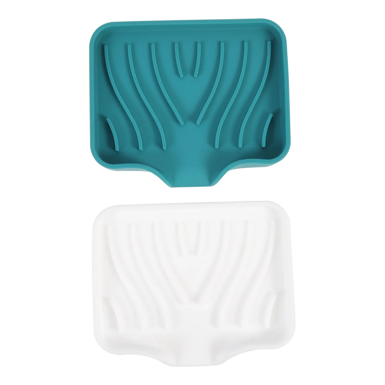 

2pcs Soap Drainer Holder Silica Gel Tray Drain Design Raised Prevent Water Contact Silicone Material Affordable