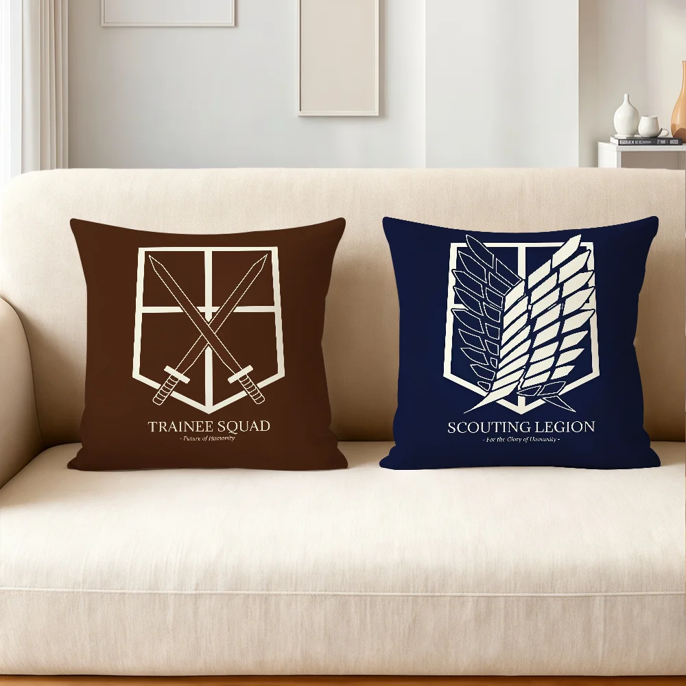 ปลอกหมอนอนิเมะ A-Attack On Titan ลายลีวาย แอคเคอร์แมน เหมาะสำหรับตกแต่งห้องพัก รถยนต์ สำนักงาน และบ้าน