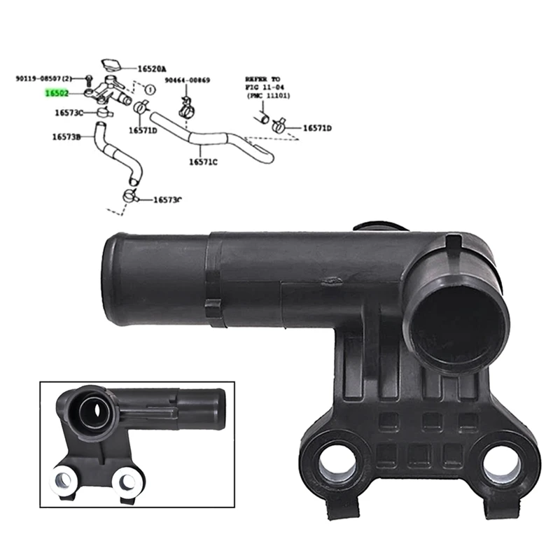 Radiator Water Outlet Filler Sub-Assy Water 16502-21040 For Toyota Sienta NCP81 NCP81G 1NZFE 2003-2015 1650221040