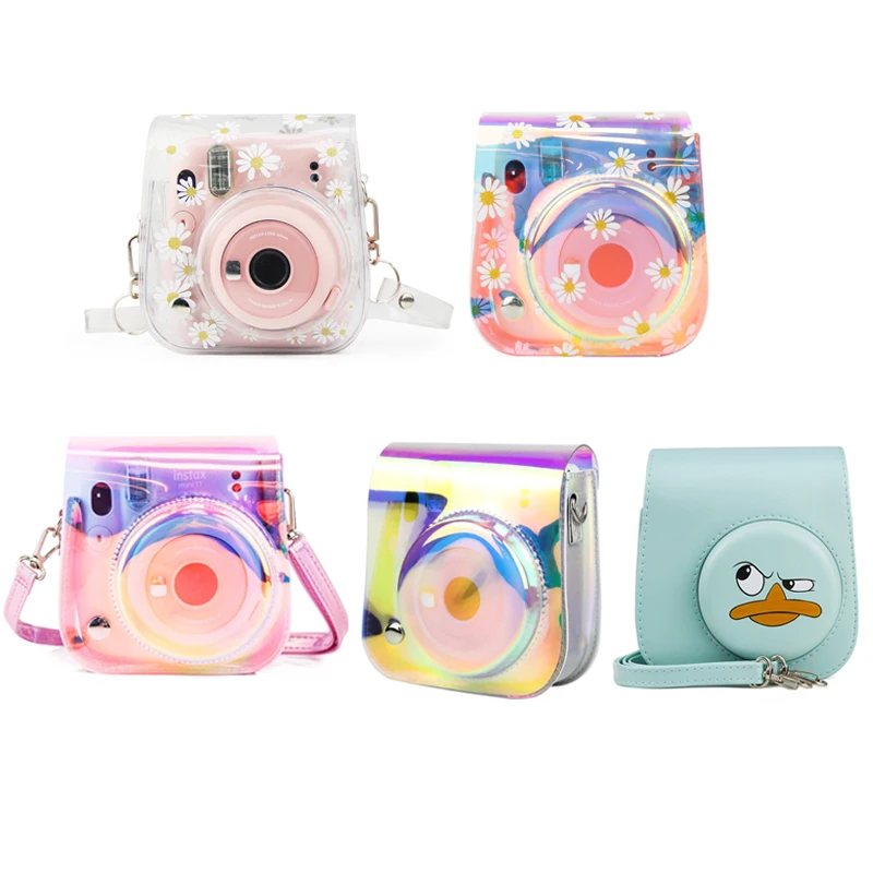 

for Fujifilm Instax Mini 11 Camera Accessory Artist Oil Paint PU Leather Instant Camera Shoulder Bag Protector Cover Case