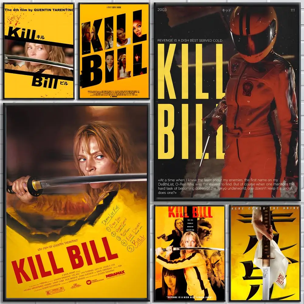 poster Self-adhesive wall stickers, suitable for room decoration, high-quality printing. Movie K-Kill Bill