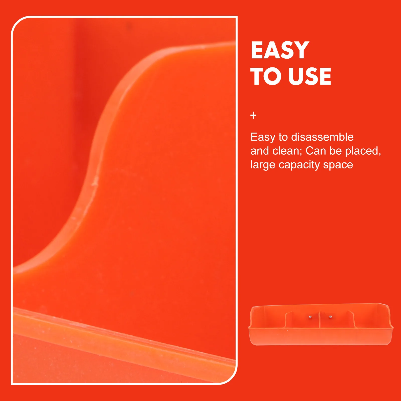 

4-Compartment Pig Feeder Plastic Durable Farm Supply No Spill Design Easy Clean Livestock Trough Pigwash Feeder