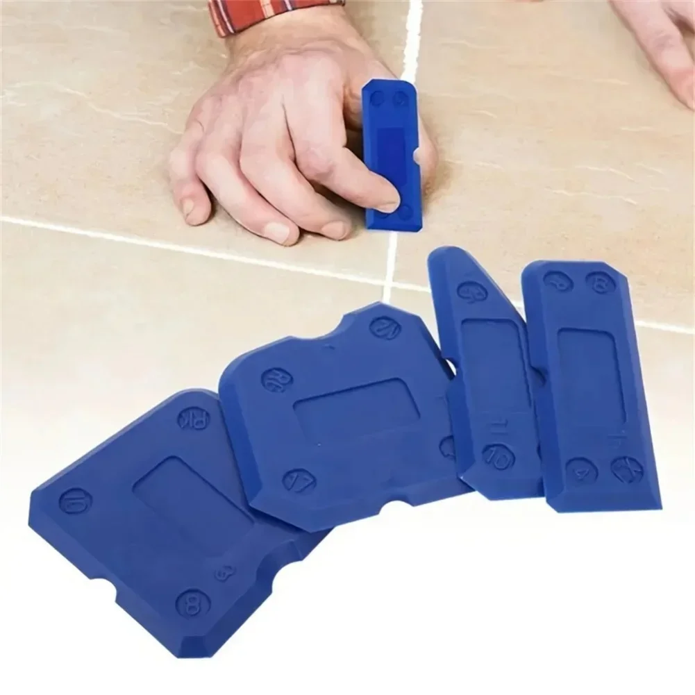 4Pcs Caulking Tool Kit Silicone Easy Clean-up Joint Professional Sealant Spreading Spatula Edge Repair Tool Floor Tile Cleaner