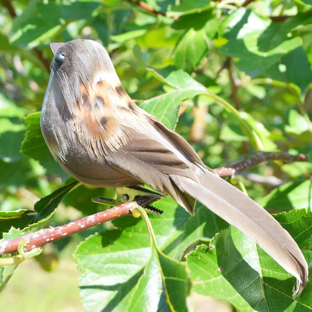 

Simulated Sparrow Decorative Bird for Home Garden Landscape Colorful Fake Birds Craft Props Holiday Party Centerpiece