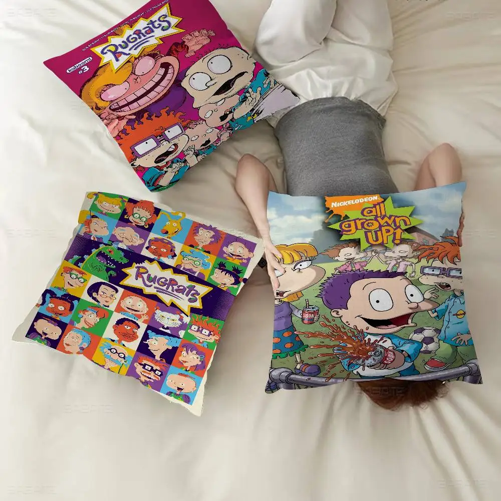 Cartoon-R-Rugrat-Anime Cushion Cover Pillowcase Upholstery Sofa Throw Pillow Home Decor Pillowcas
