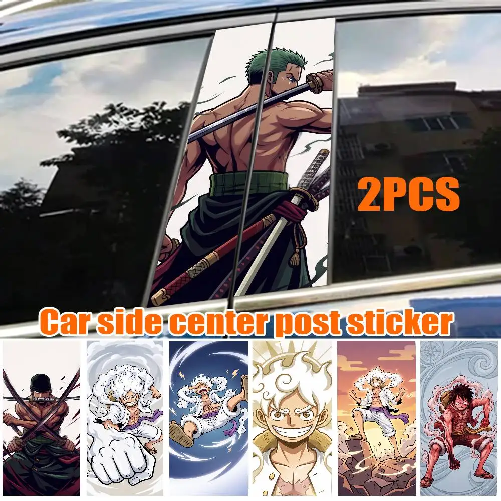 

one piece luffy zoro Car Sticker Auto B-pillar Center Column Decor Cover Scratches Waterproof Sunscreen Vinyl Decals Accessories