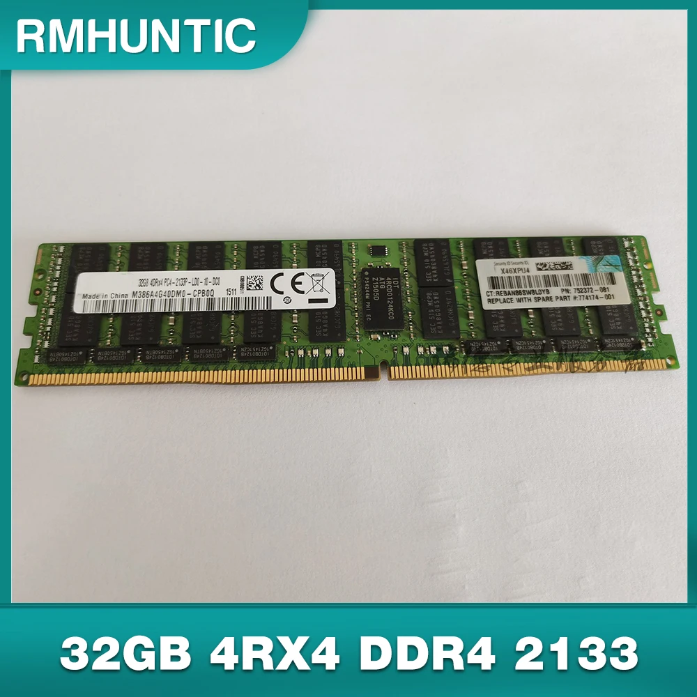 

1PCS 32GB 4RX4 DDR4 2133 ECC LRDIMM For HP 774175-001 774174-001 752372-081 726722-B21 Server Memory